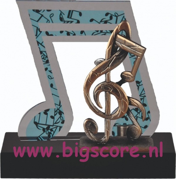 Muziek Metaalbeeld + Acrylachtergrond TRK803